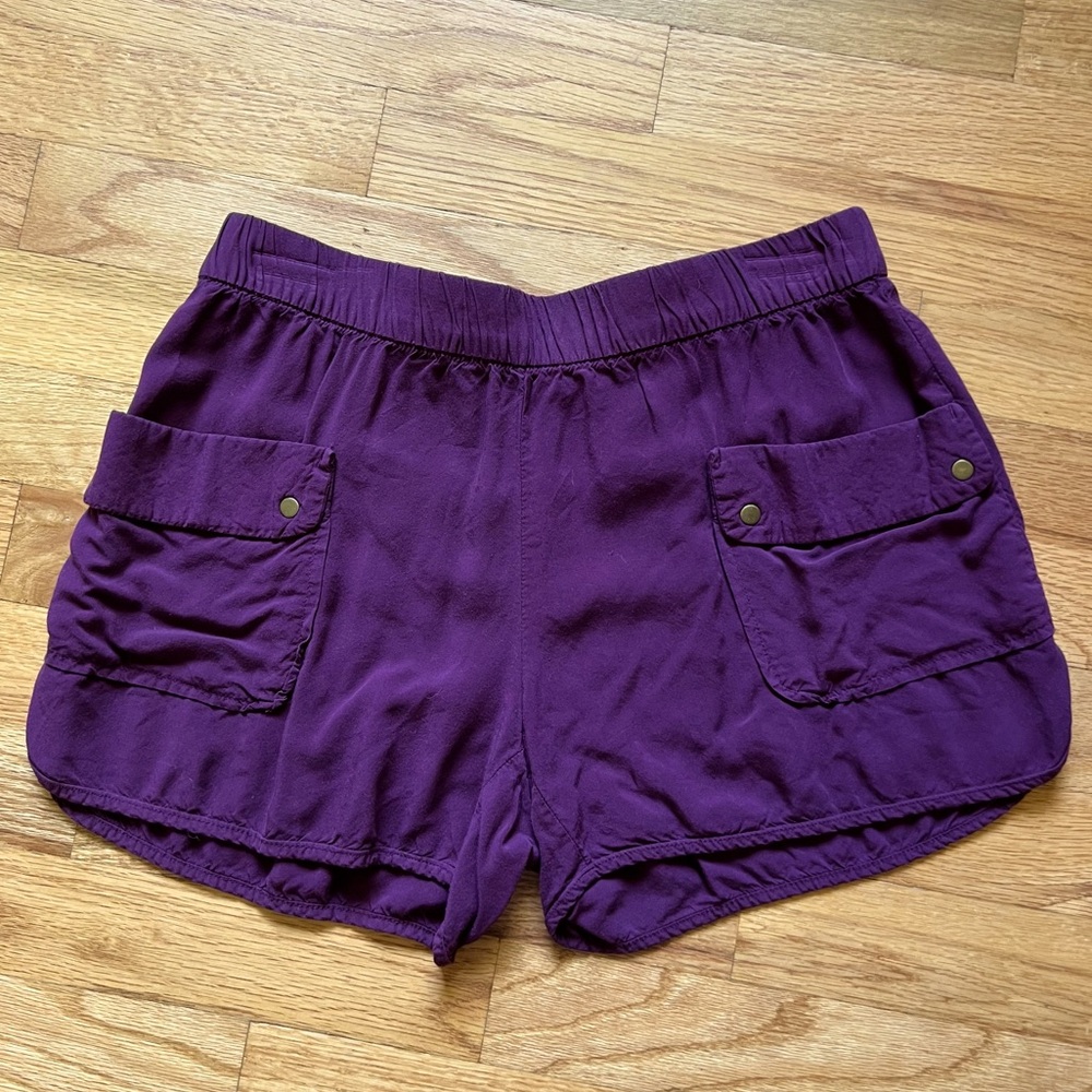 Eggplant Lightweight Cargo-style Dolphin Shorts